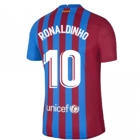 2021-2022 Barcelona Vapor Match Home Shirt (RONALDINHO 10)