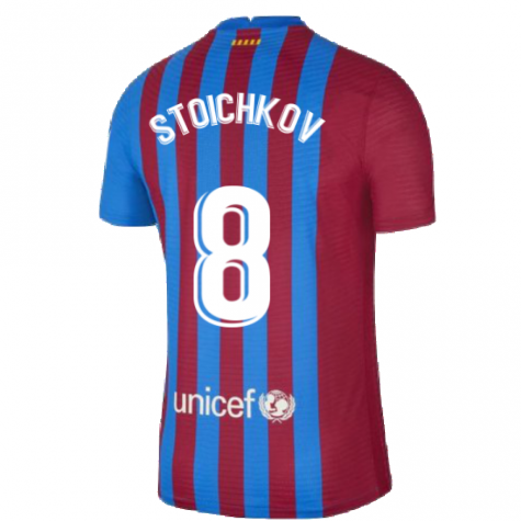 2021-2022 Barcelona Vapor Match Home Shirt (STOICHKOV 8)