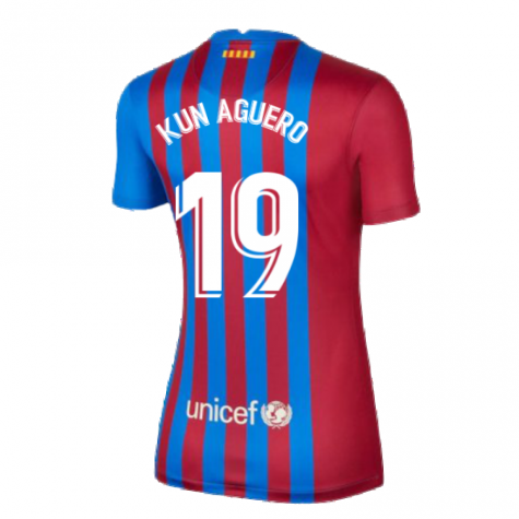 2021-2022 Barcelona Womens Home Shirt (KUN AGUERO 19)