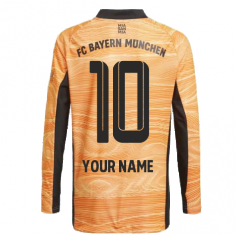 2021-2022 Bayern Munich Home Goalkeeper Shirt (Orange) (Your Name)