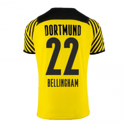 2021-2022 Borussia Dortmund Home Shirt (Kids) (BELLINGHAM 22)