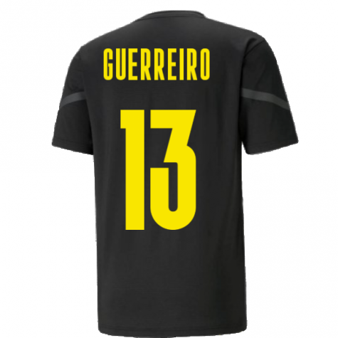 2021-2022 Borussia Dortmund Pre Match Shirt (Black) - Kids (GUERREIRO 13)