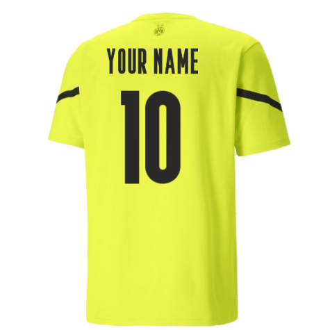 2021-2022 Borussia Dortmund Pre Match Shirt (Yellow) (Your Name)