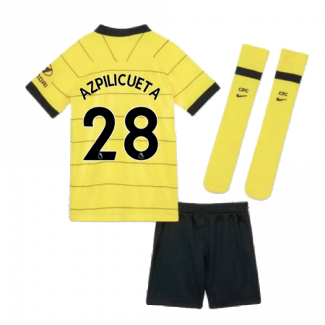 2021-2022 Chelsea Little Boys Away Mini Kit (AZPILICUETA 28)