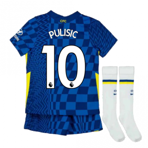2021-2022 Chelsea Little Boys Home Mini Kit (PULISIC 10)