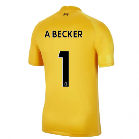 2021-2022 Liverpool Away Goalkeeper Shirt (Yellow) (A Becker 1)