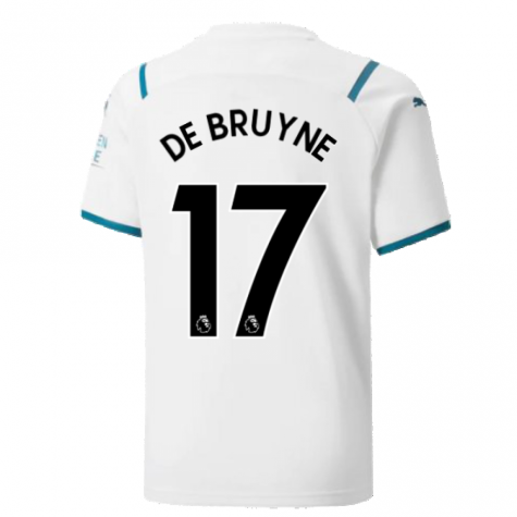 2021-2022 Man City Away Shirt (Kids) (DE BRUYNE 17)