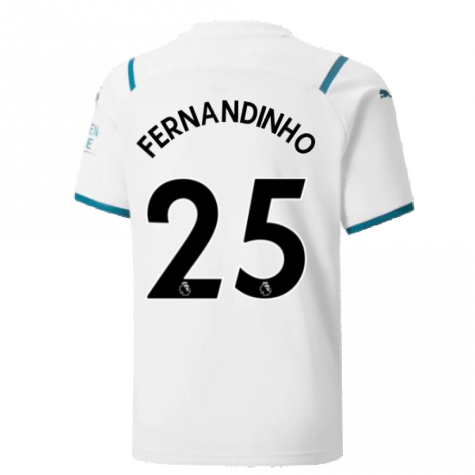2021-2022 Man City Away Shirt (Kids) (FERNANDINHO 25)