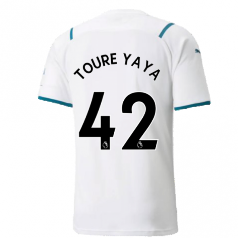 2021-2022 Man City Away Shirt (TOURE YAYA 42)