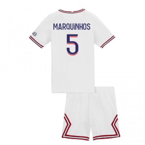 2021-2022 PSG Little Boys Fourth Kit (MARQUINHOS 5)