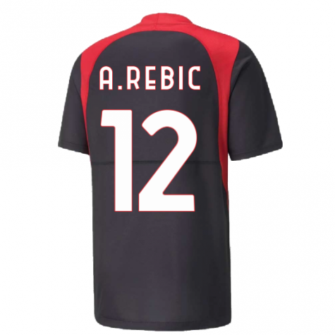 2022-2023 AC Milan Gameday Jersey (Black) (A.REBIC 12)