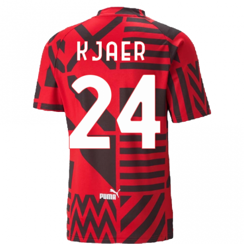 2022-2023 AC Milan Pre-Match Jersey (Red) (KJAER 24)