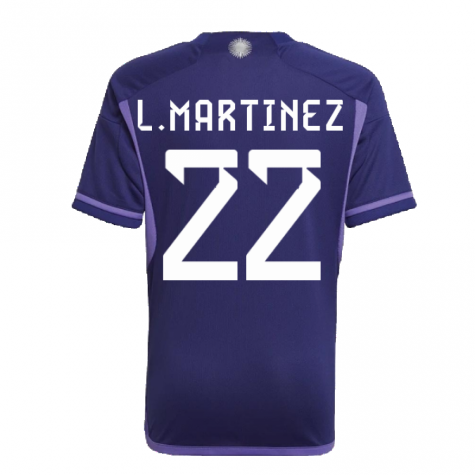 2022-2023 Argentina Away Shirt (Kids) (L.MARTINEZ 22)