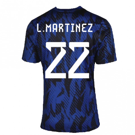 2022-2023 Argentina Pre-Match Shirt (Blue) (L.MARTINEZ 22)