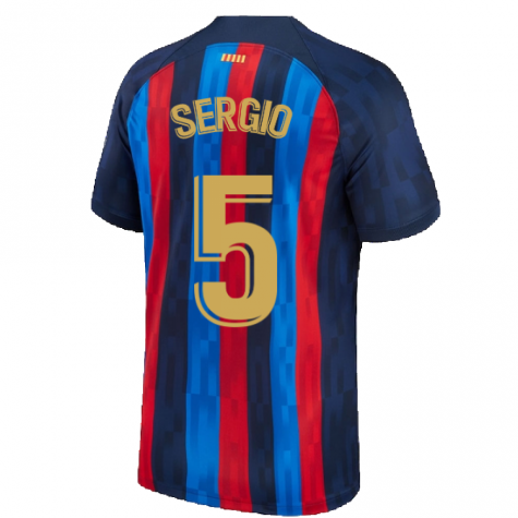 2022-2023 Barcelona Home Shirt (SERGIO 5)