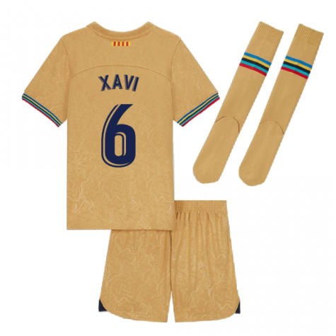 2022-2023 Barcelona Little Boys Away Kit (XAVI 6)