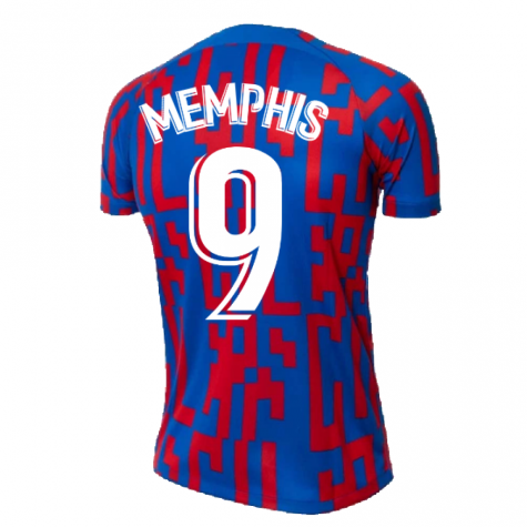 2022-2023 Barcelona Pre-Match Training Shirt (Blue) - Ladies (MEMPHIS 9)
