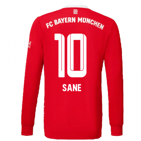 2022-2023 Bayern Munich Long Sleeve Home Shirt (SANE 10)