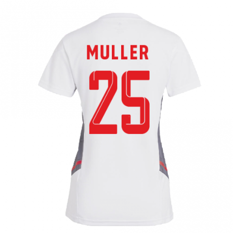 2022-2023 Bayern Munich Training Shirt (White) - Ladies (MULLER 25)