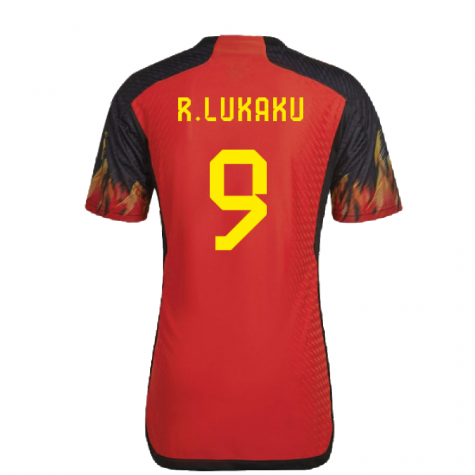 2022-2023 Belgium Authentic Home Shirt (R.LUKAKU 9)