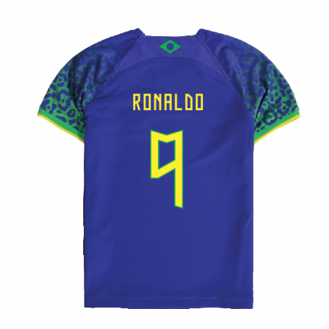 2022-2023 Brazil Away Little Boys Mini Kit (Ronaldo 9)