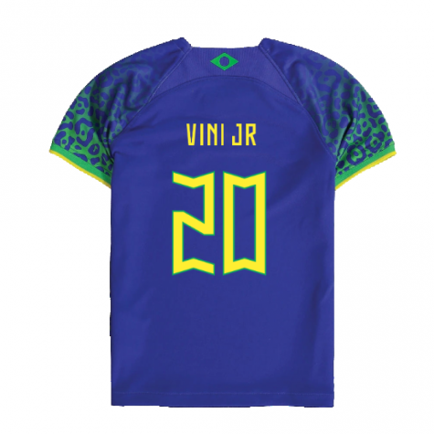 2022-2023 Brazil Away Little Boys Mini Kit (Vini JR 20)