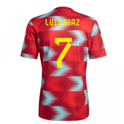 2022-2023 Colombia Pre-Match Shirt (Red) (LUIS DIAZ 7)
