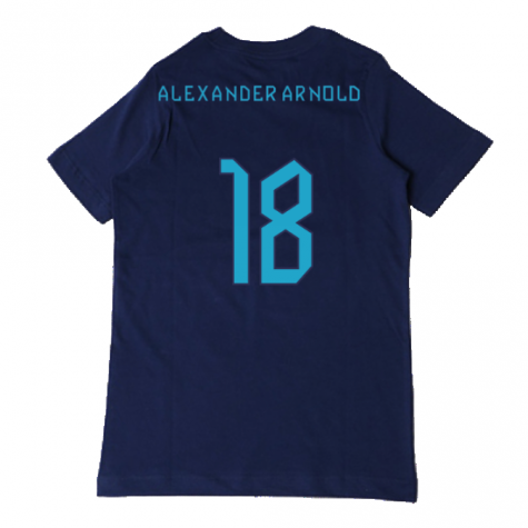 2022-2023 England Three Lions Tee (Navy) - Kids (Alexander-Arnold 18)