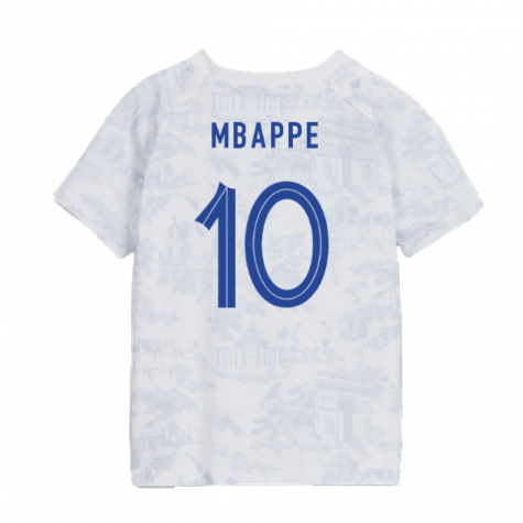 2022-2023 France Away Little Boys Mini Kit (Mbappe 10)