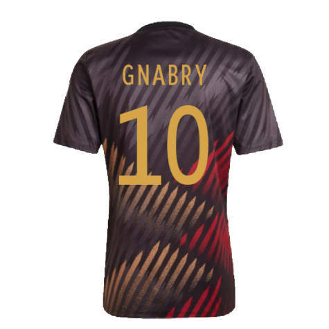 2022-2023 Germany Pre-Match Shirt (Black) (GNABRY 10)