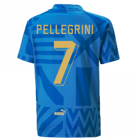 2022-2023 Italy Home Pre-Match Jersey (Blue) - Kids (PELLEGRINI 7)