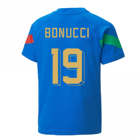 2022-2023 Italy Player Training Jersey (Blue) - Kids (BONUCCI 19)