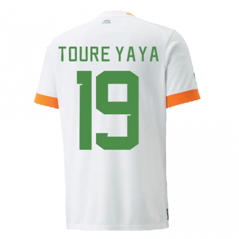 2022-2023 Ivory Coast Away Shirt (TOURE YAYA 19)