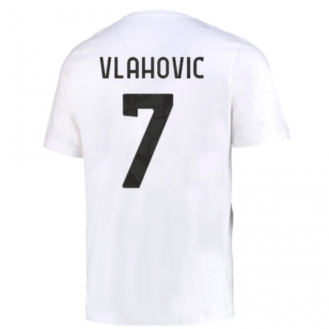 2022-2023 Juventus DNA Graphic Tee (White) (VLAHOVIC 7)