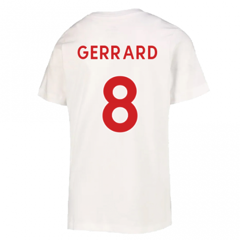 2022-2023 Liverpool Crest Tee (White) (GERRARD 8)