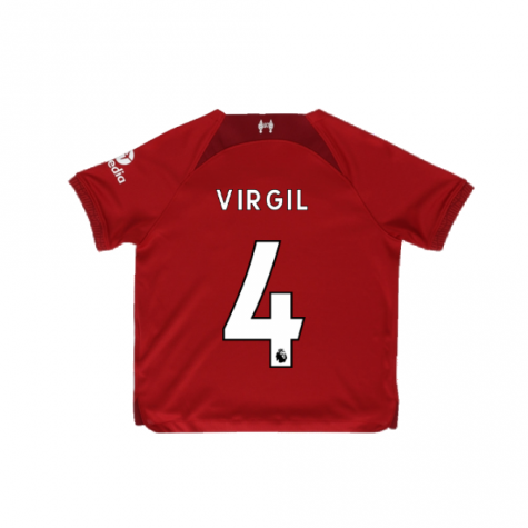 2022-2023 Liverpool Home Little Boys Mini Kit (VIRGIL 4)