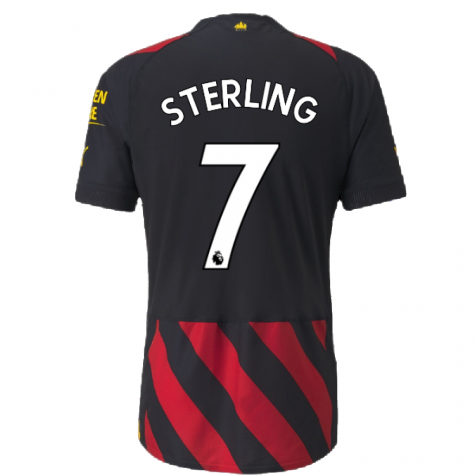 2022-2023 Man City Authentic Away Shirt (STERLING 7)