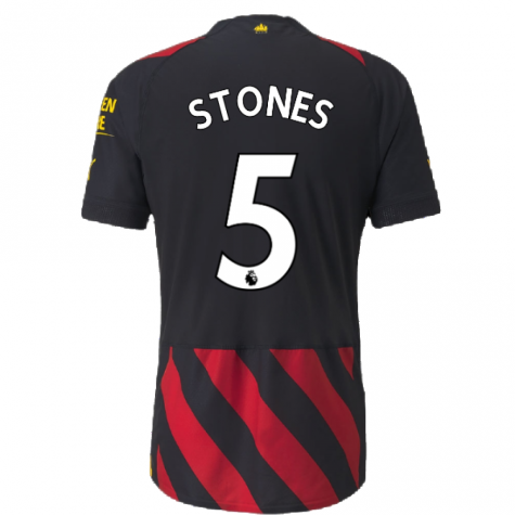 2022-2023 Man City Authentic Away Shirt (STONES 5)