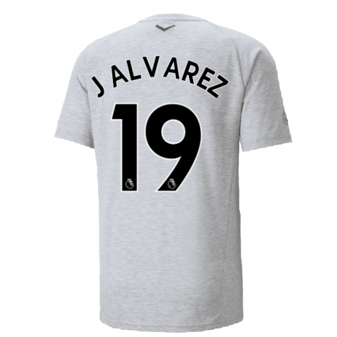 2022-2023 Man City Casuals Tee (Light Grey) (J ALVAREZ 19)