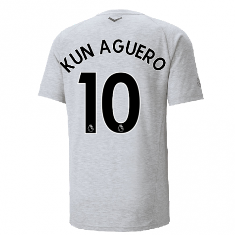 2022-2023 Man City Casuals Tee (Light Grey) (KUN AGUERO 10)