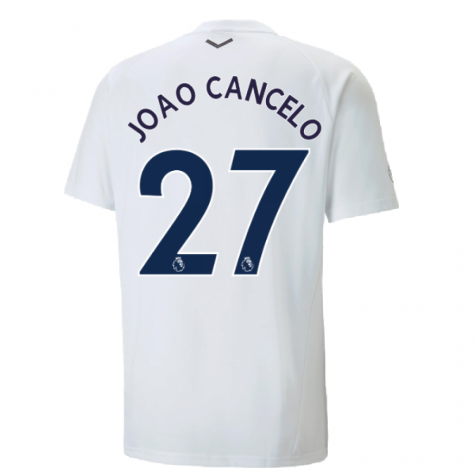 2022-2023 Man City Casuals Tee (White) (JOAO CANCELO 27)