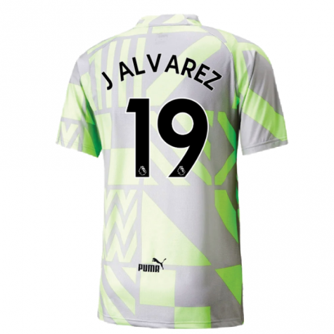 2022-2023 Man City Pre-Match Jersey (Grey Violet) (J ALVAREZ 19)