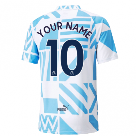 2022-2023 Man City Pre-Match Jersey (White) (Your Name)