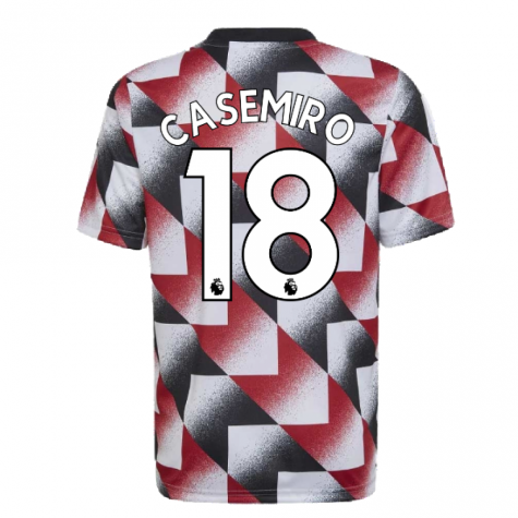 2022-2023 Man Utd Pre-Match Shirt (White) - Kids (CASEMIRO 18)