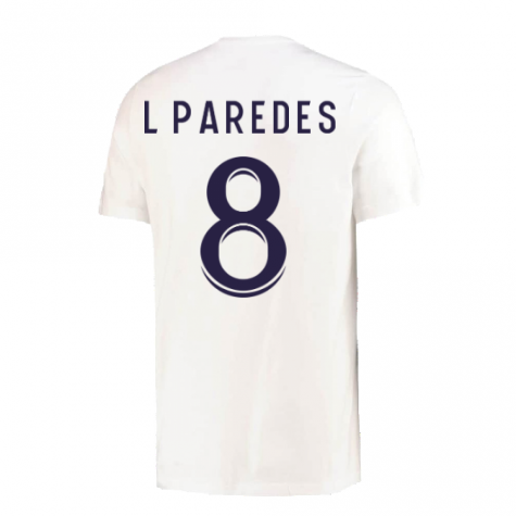 2022-2023 PSG Crest Tee (White) (L PAREDES 8)