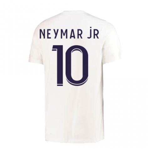 2022-2023 PSG Crest Tee (White) (NEYMAR JR 10)