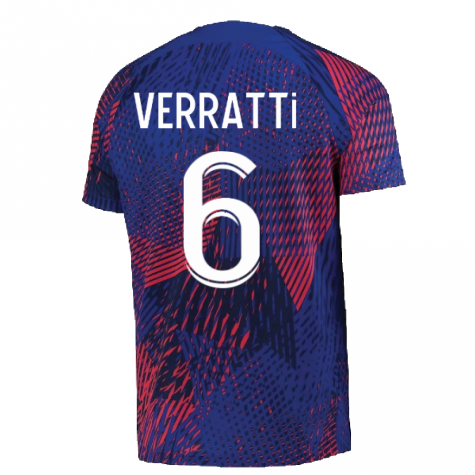 2022-2023 PSG Pre-Match Training Shirt (Blue) - Kids (VERRATTI 6)