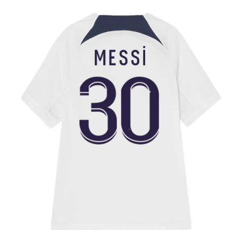 2022-2023 PSG Training Shirt (White) - Kids (MESSI 30)