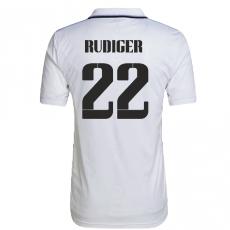 2022-2023 Real Madrid Home Shirt (RUDIGER 22)