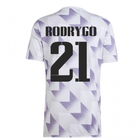 2022-2023 Real Madrid Pre-Match Shirt (White) (RODRYGO 21)
